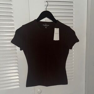 Abercrombie & Fitch Dark Brown Short Sleeve Tee